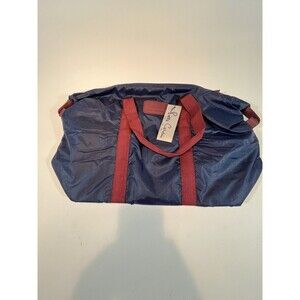 Pierre Cardin Bag Duffle Travel Gym  Navy Blue Carry All Tote Vintage